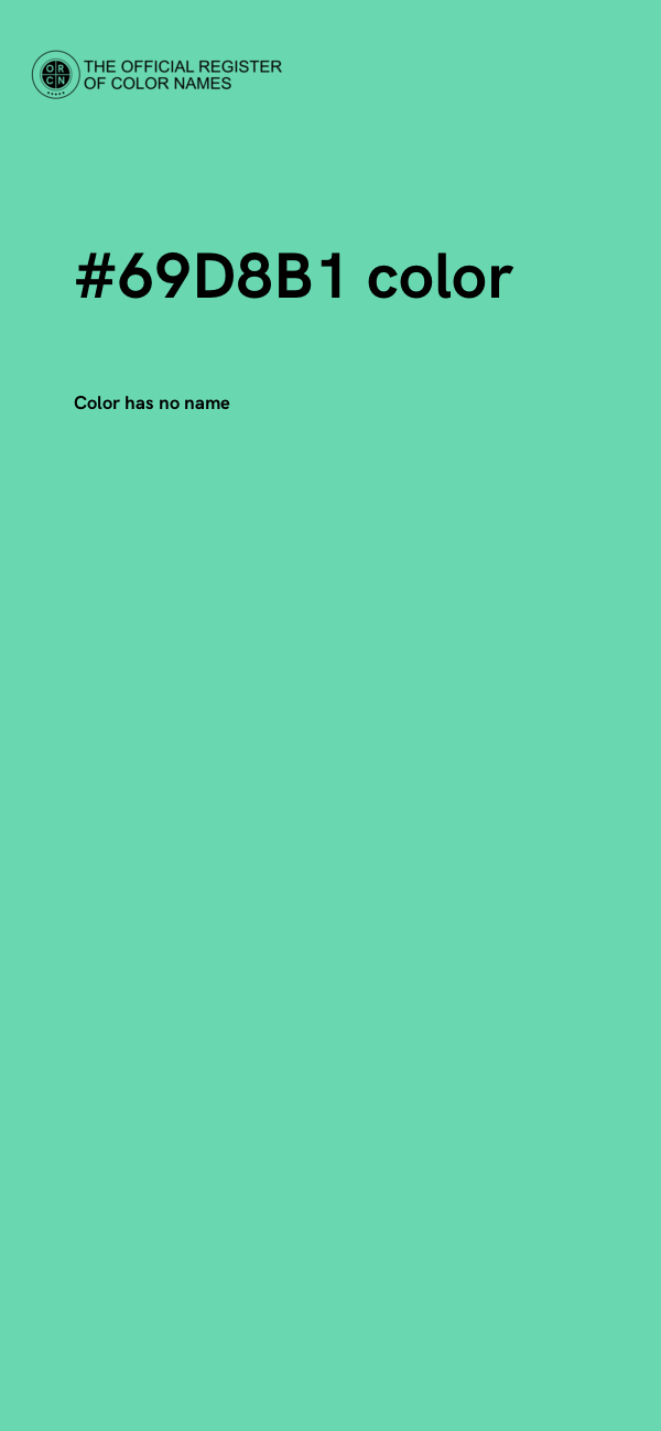 #69D8B1 color image
