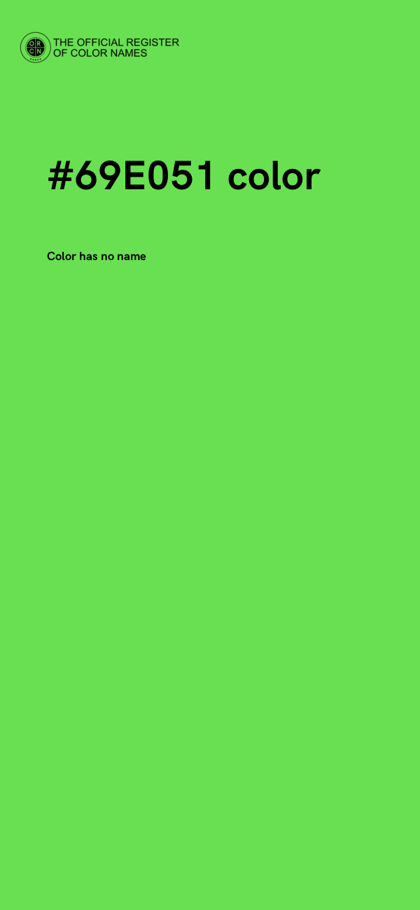 #69E051 color image