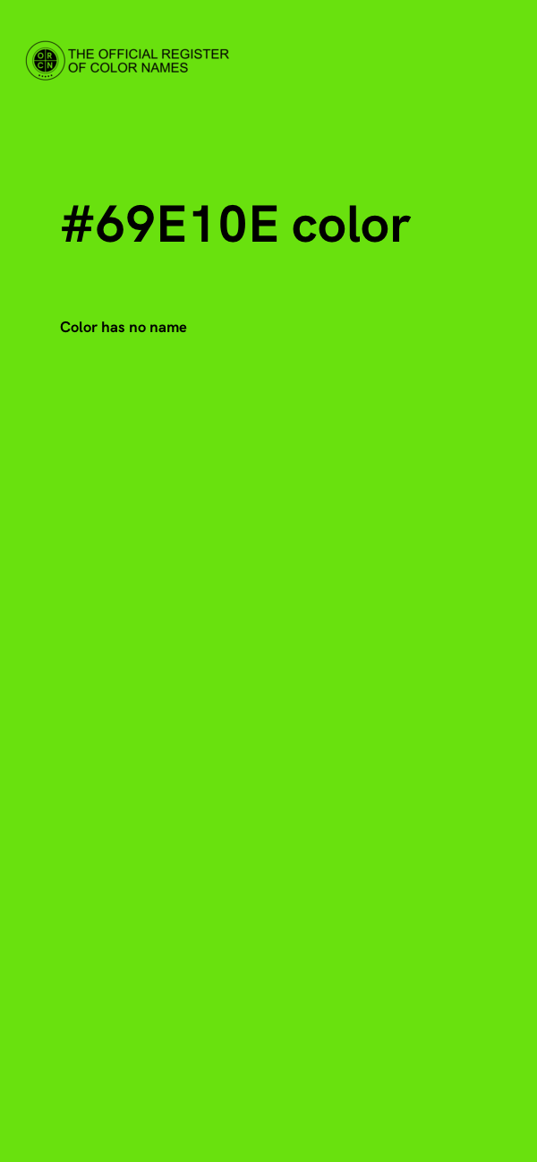 #69E10E color image