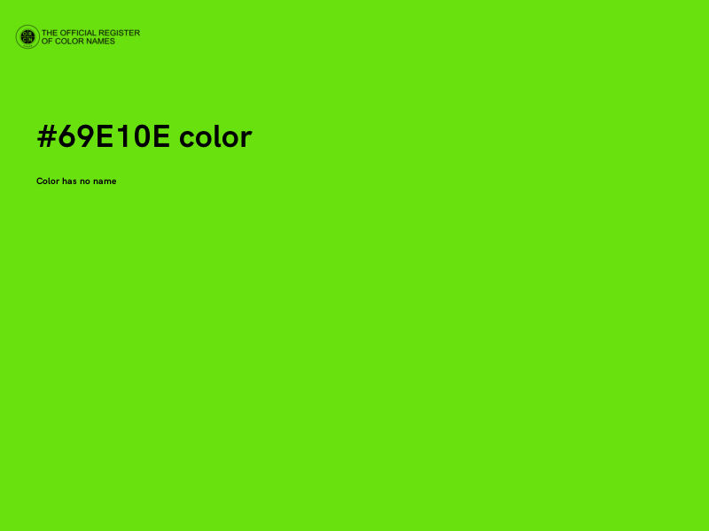 #69E10E color image