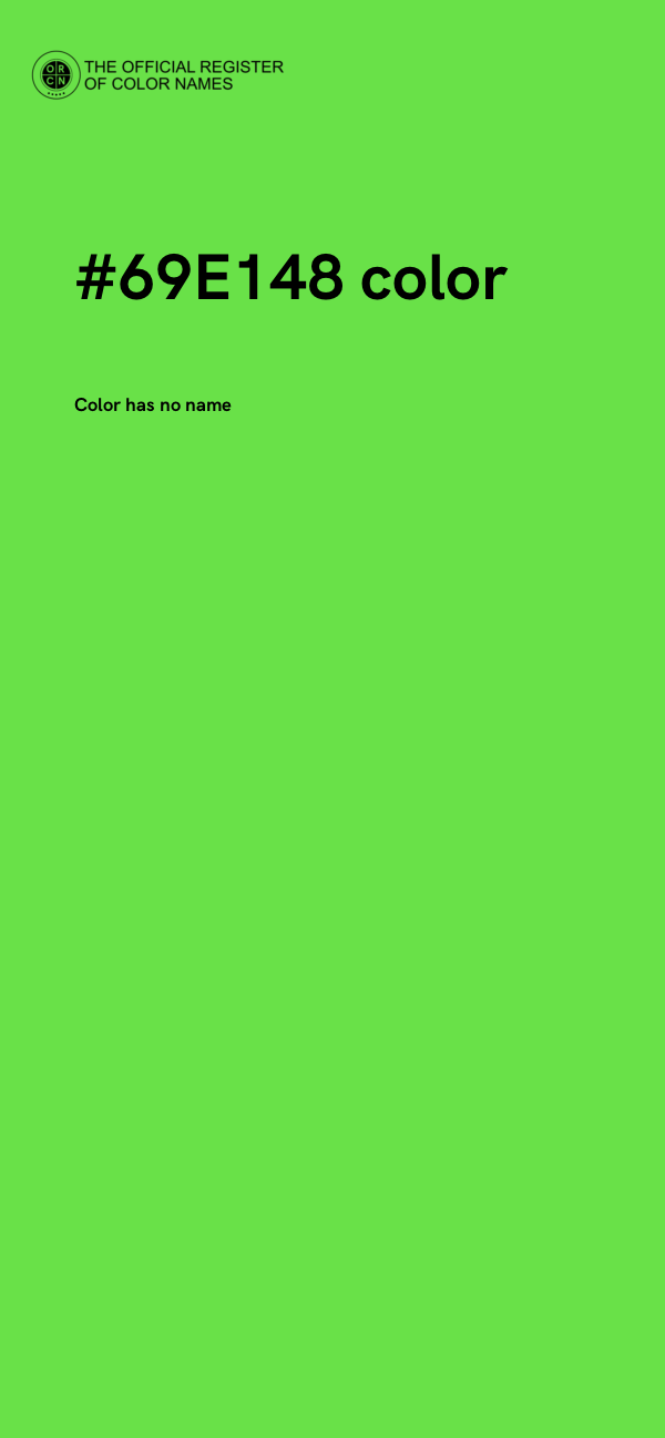 #69E148 color image