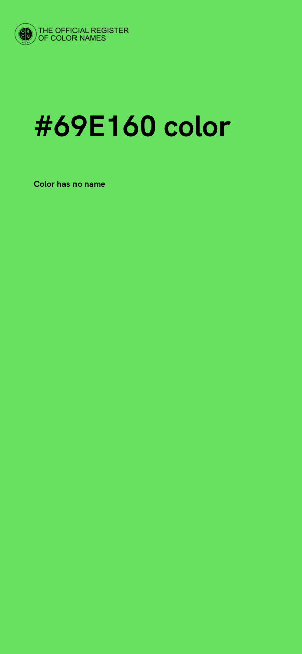 #69E160 color image