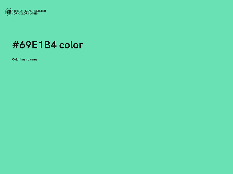 #69E1B4 color image