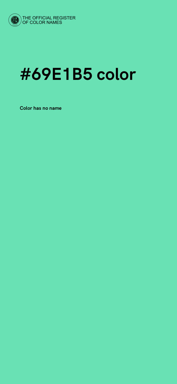 #69E1B5 color image