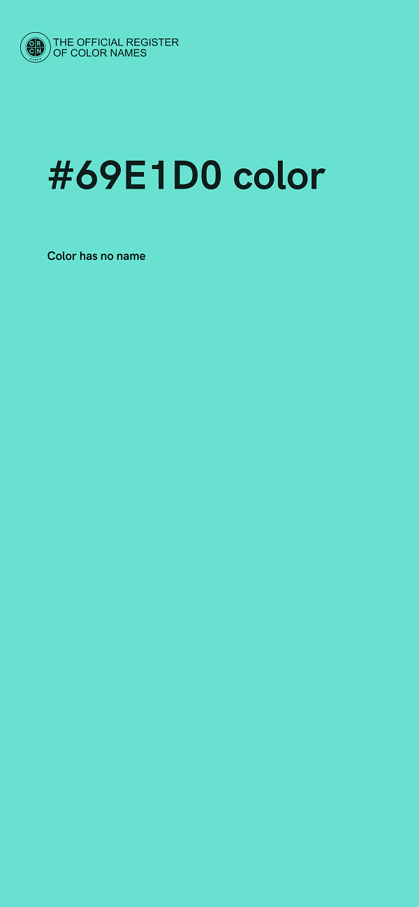 #69E1D0 color image