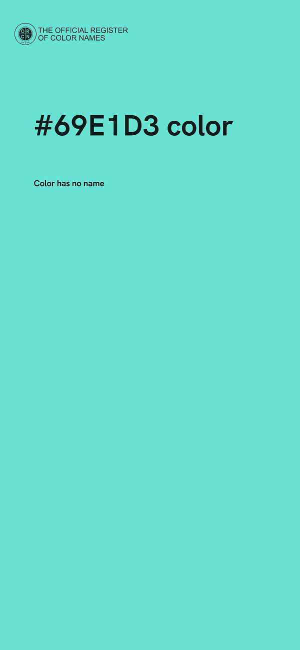 #69E1D3 color image