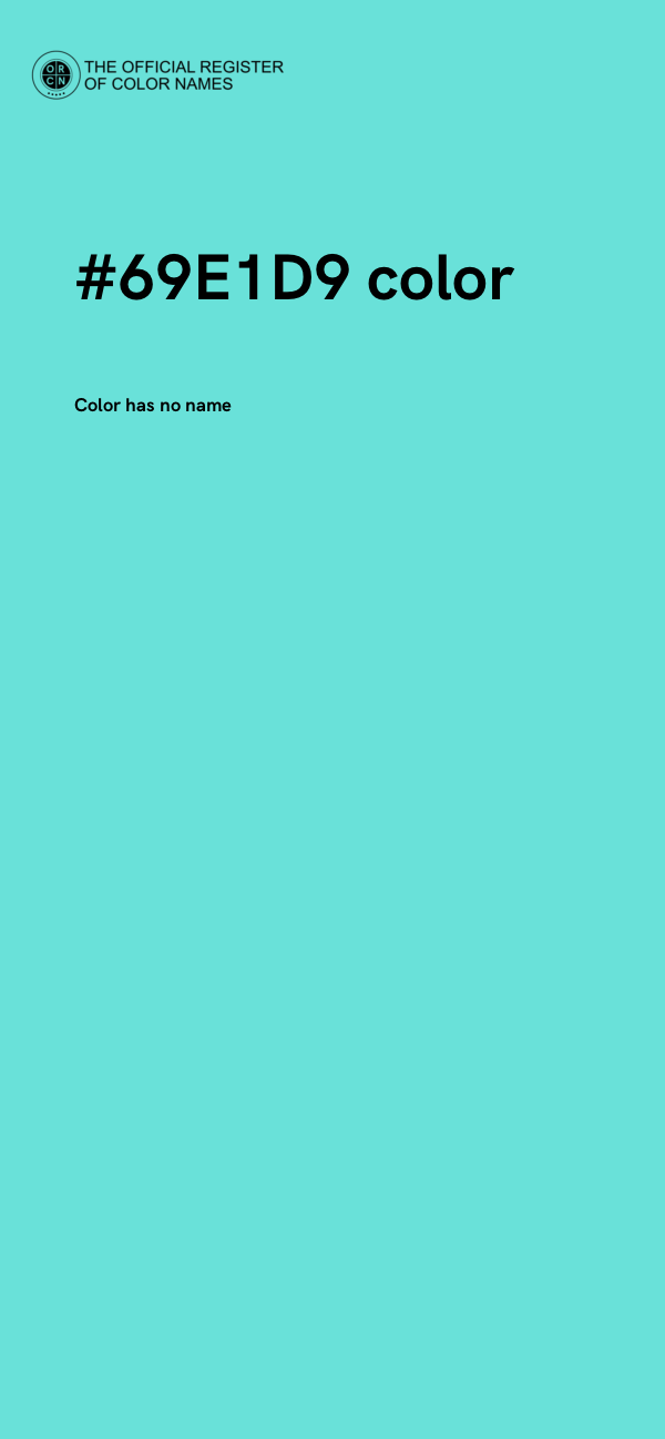#69E1D9 color image