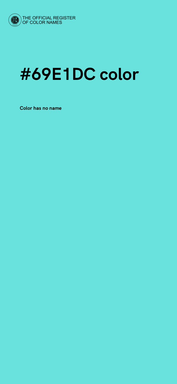 #69E1DC color image