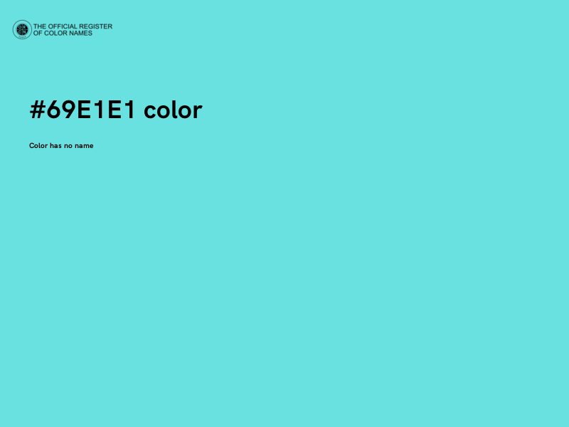 #69E1E1 color image