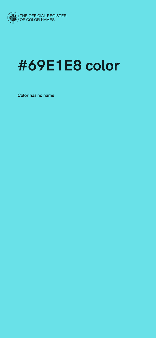#69E1E8 color image