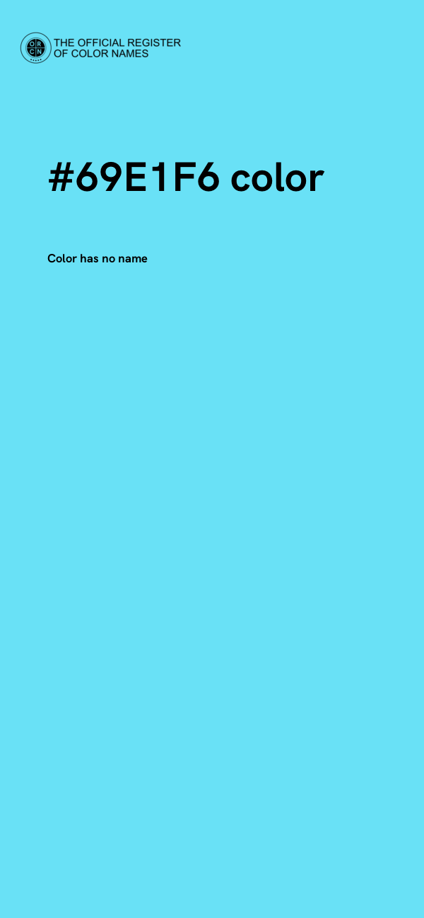#69E1F6 color image