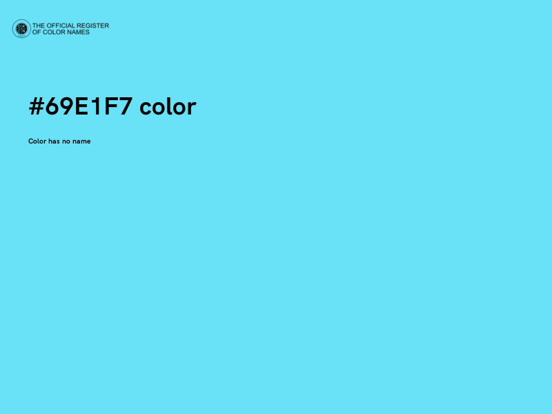 #69E1F7 color image