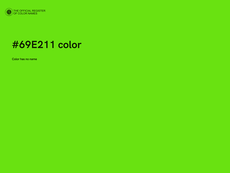 #69E211 color image