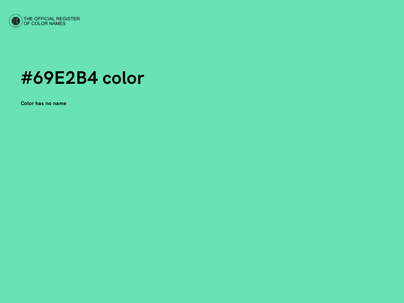 #69E2B4 color image