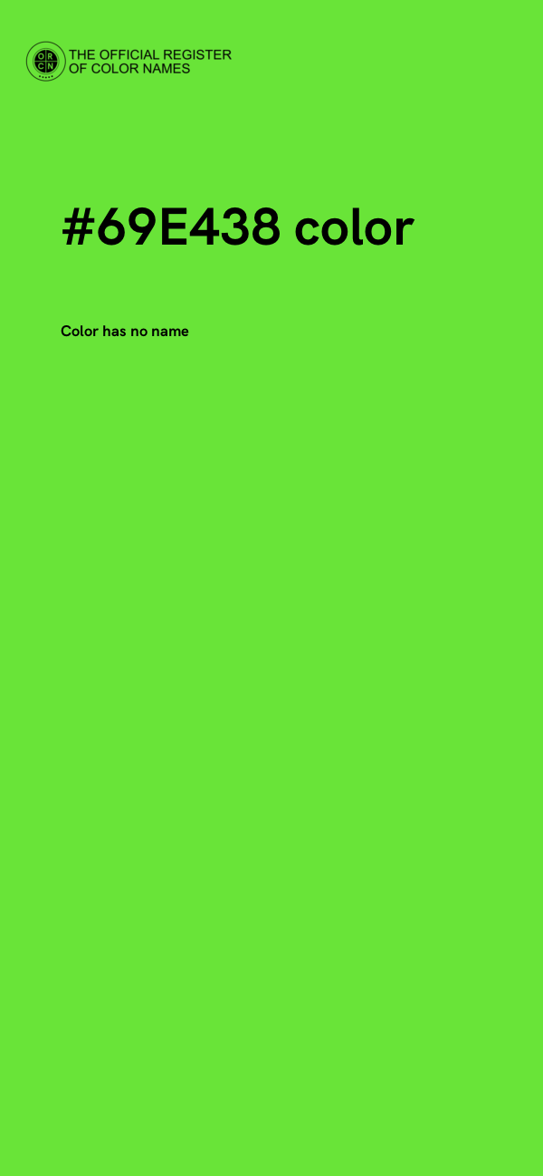 #69E438 color image