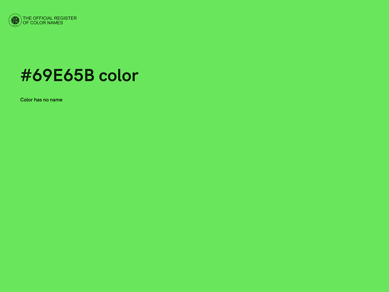 #69E65B color image