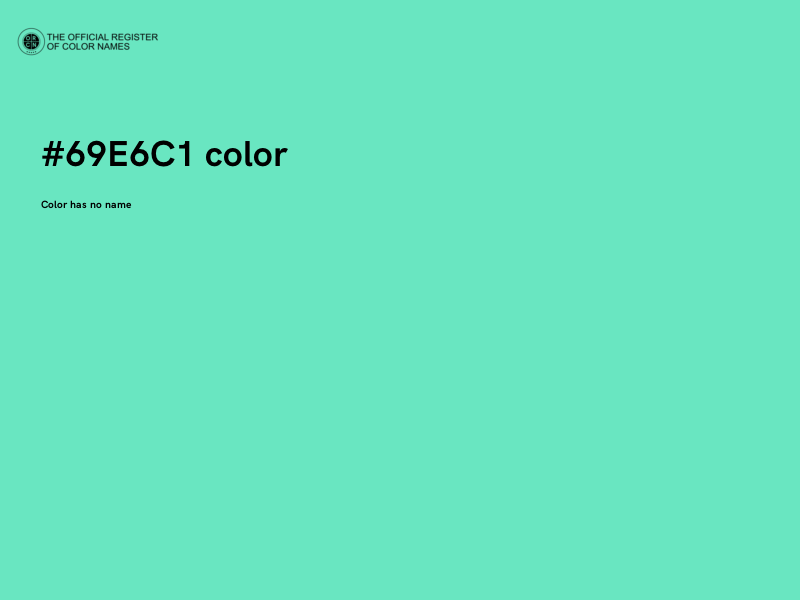#69E6C1 color image