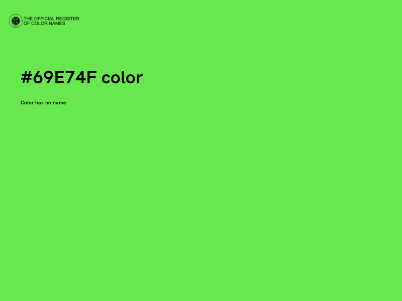 #69E74F color image