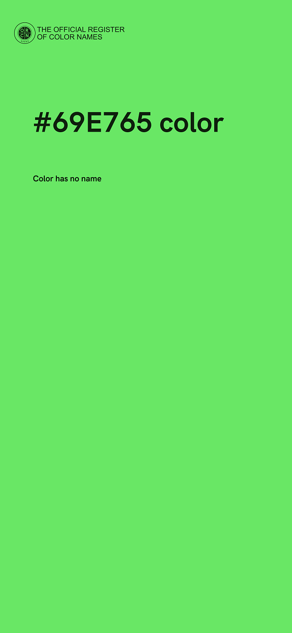 #69E765 color image