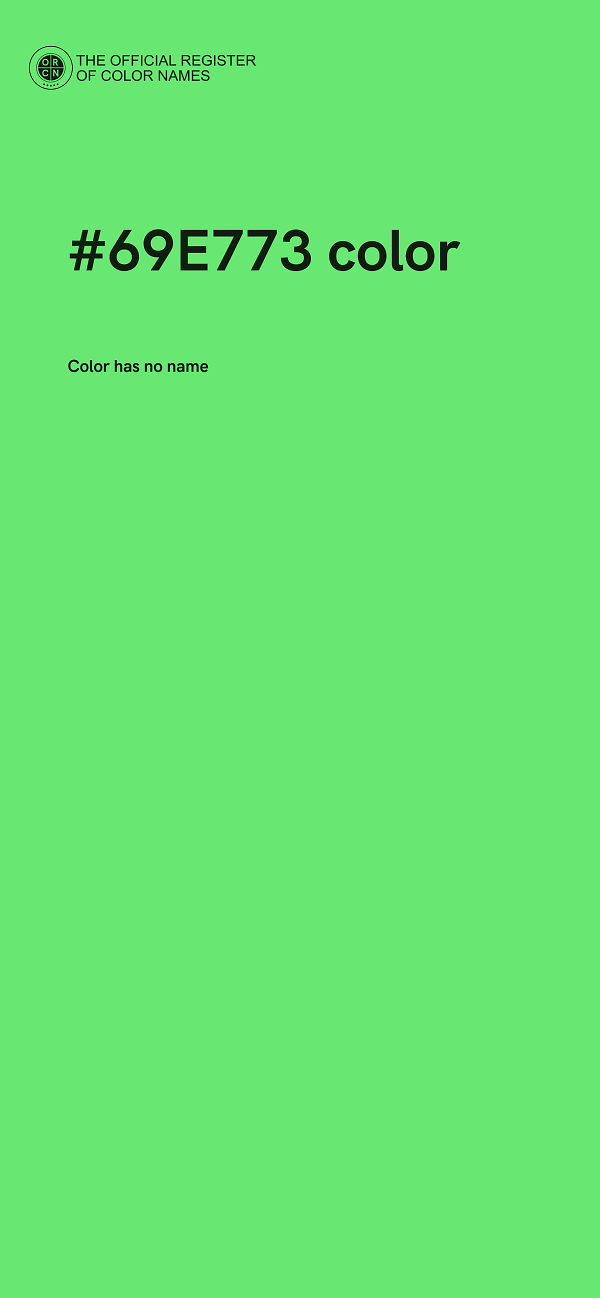 #69E773 color image