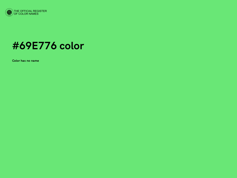 #69E776 color image