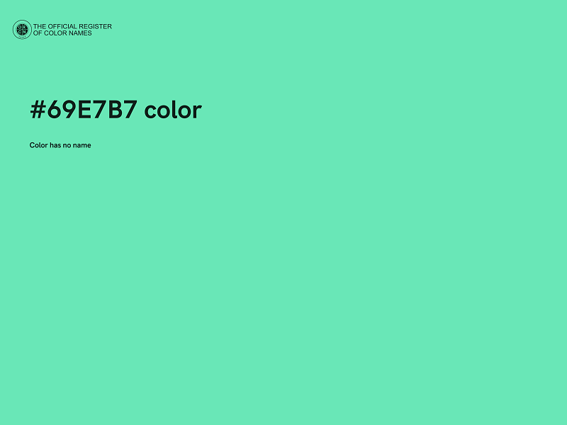 #69E7B7 color image