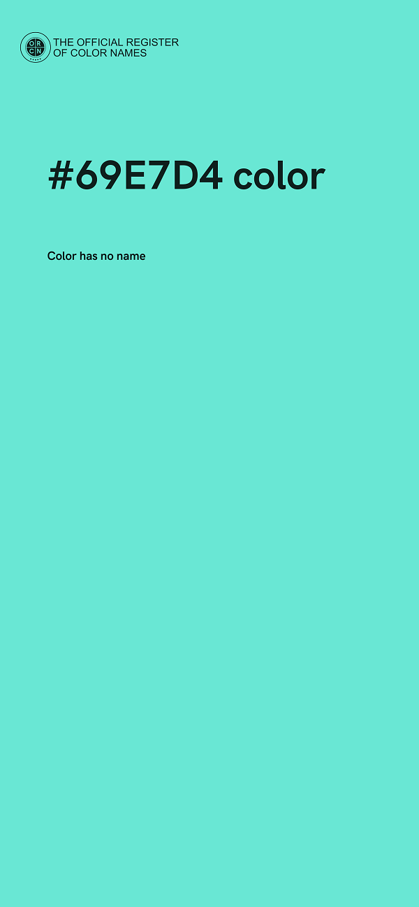 #69E7D4 color image