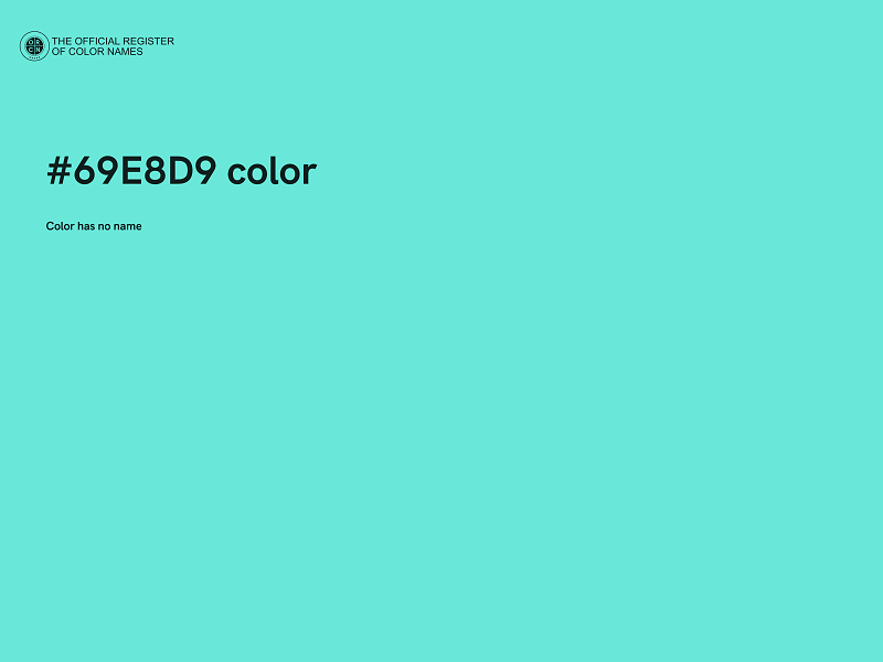 #69E8D9 color image