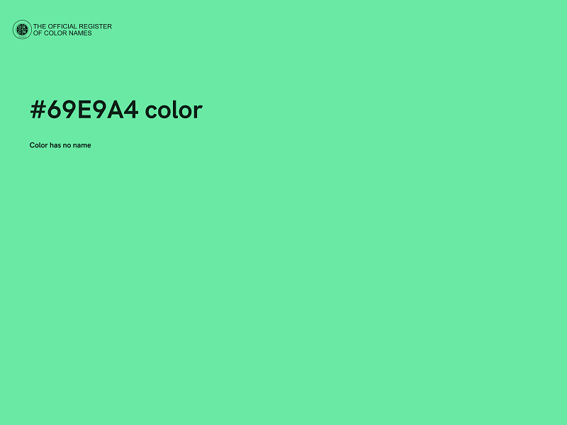 #69E9A4 color image