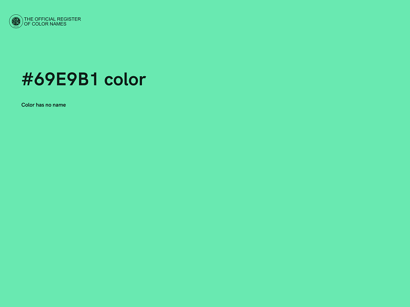 #69E9B1 color image