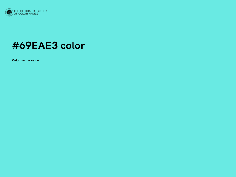 #69EAE3 color image