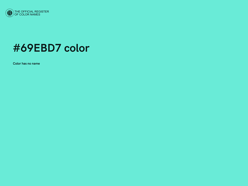 #69EBD7 color image