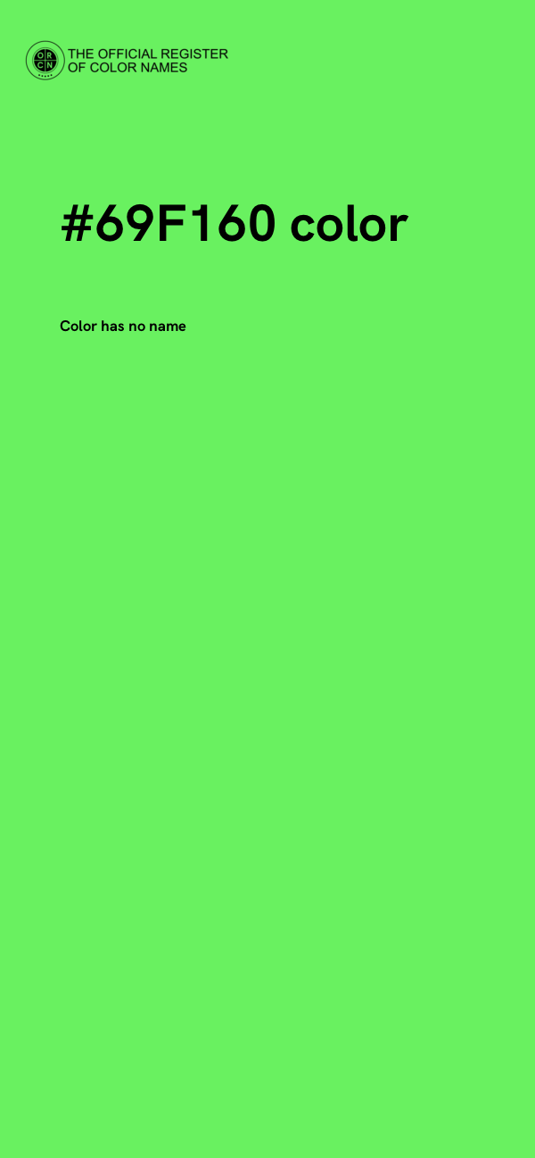 #69F160 color image