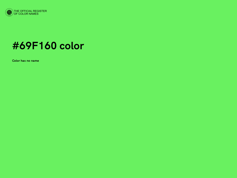 #69F160 color image