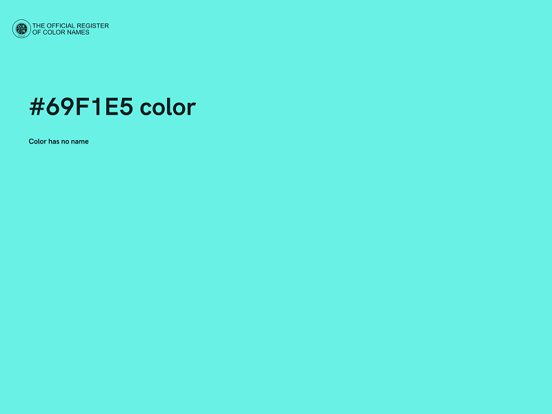 #69F1E5 color image