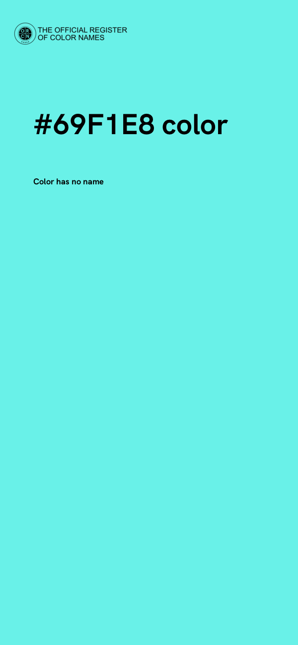 #69F1E8 color image