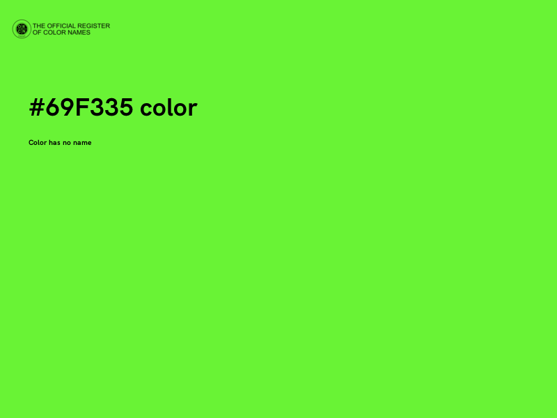 #69F335 color image