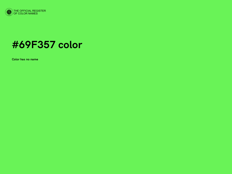 #69F357 color image