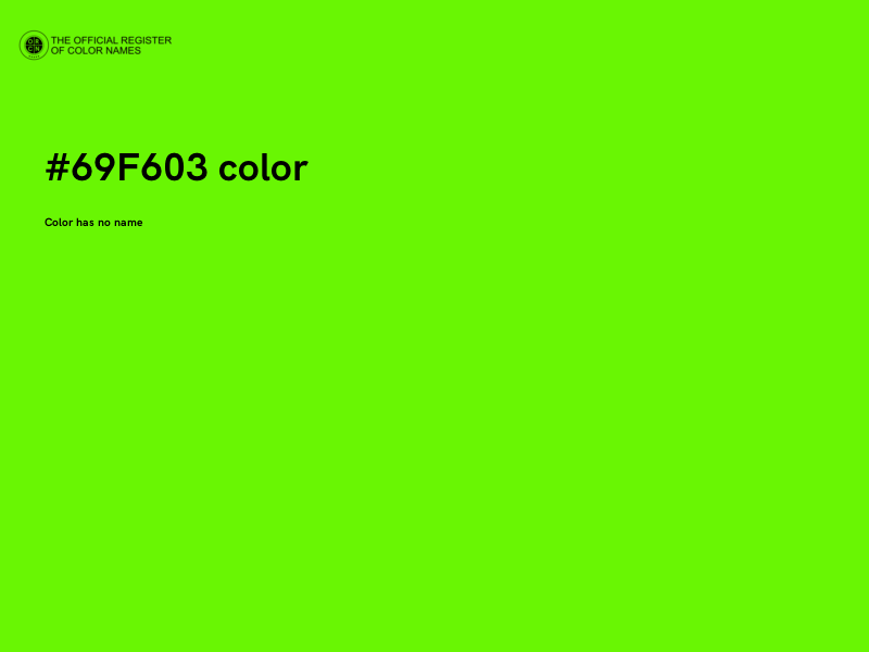 #69F603 color image