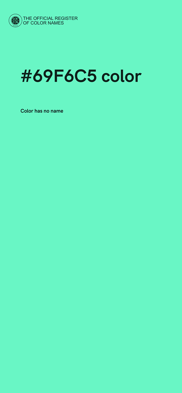 #69F6C5 color image