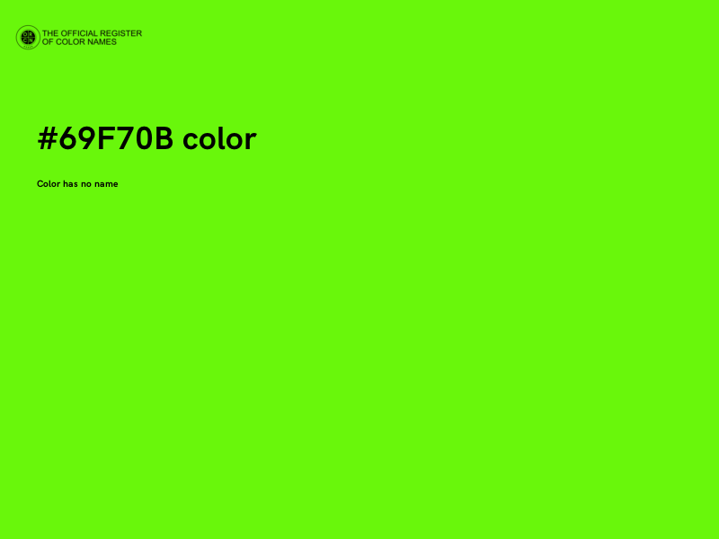 #69F70B color image