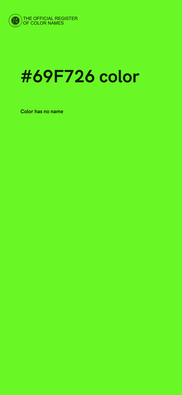 #69F726 color image