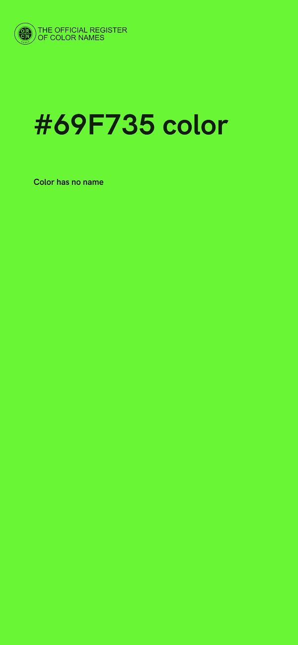 #69F735 color image