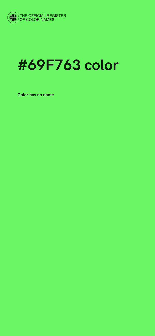 #69F763 color image