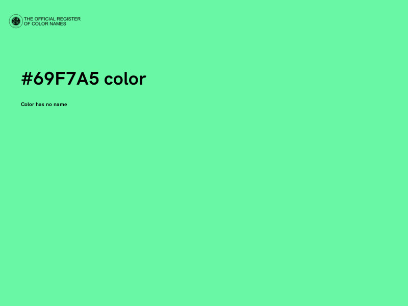 #69F7A5 color image