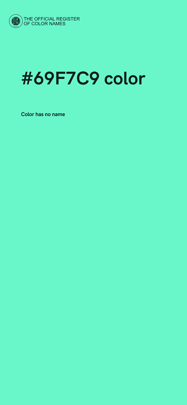#69F7C9 color image