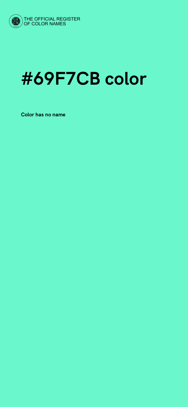 #69F7CB color image