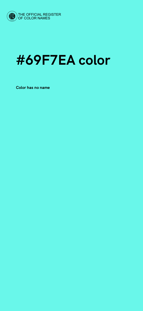 #69F7EA color image