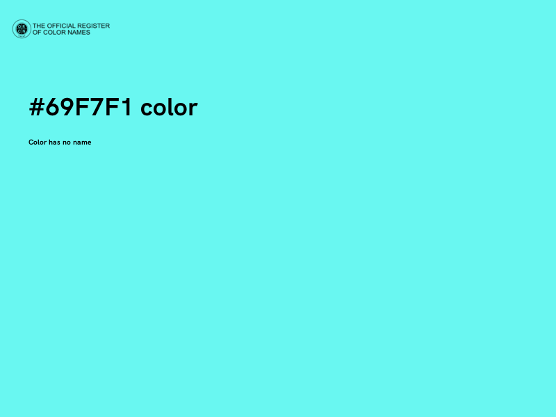 #69F7F1 color image