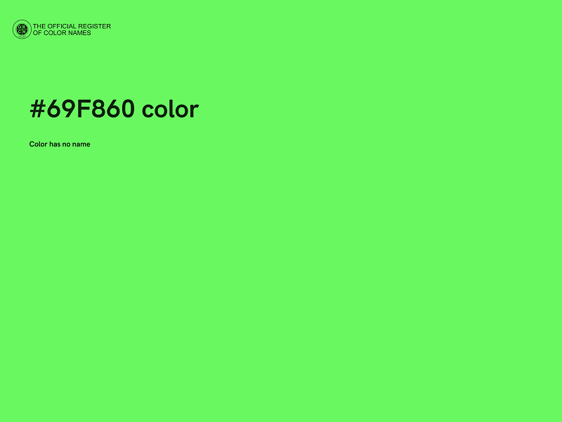 #69F860 color image